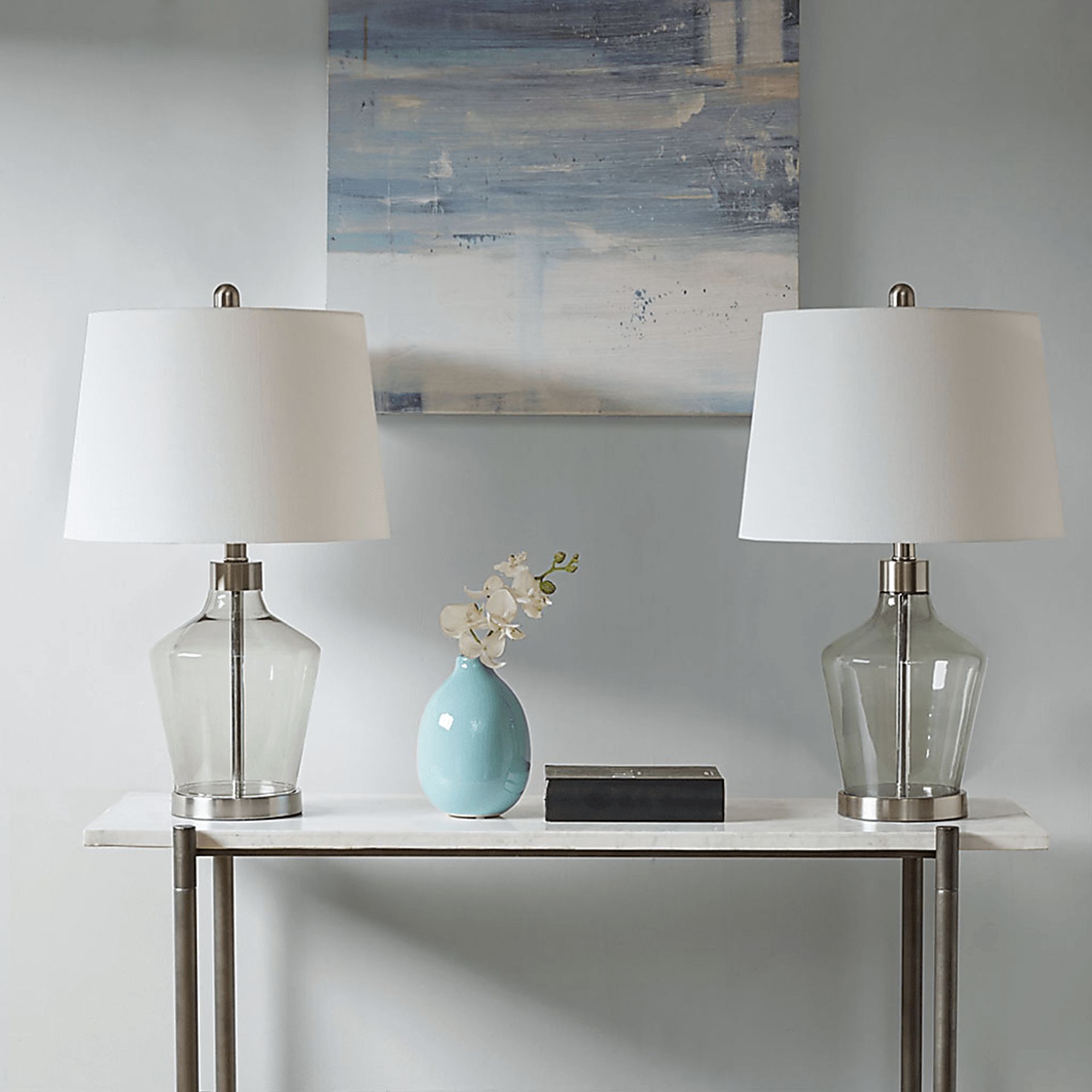 Basile Bend Gray Table Lamps, Set of 2 - Image 4