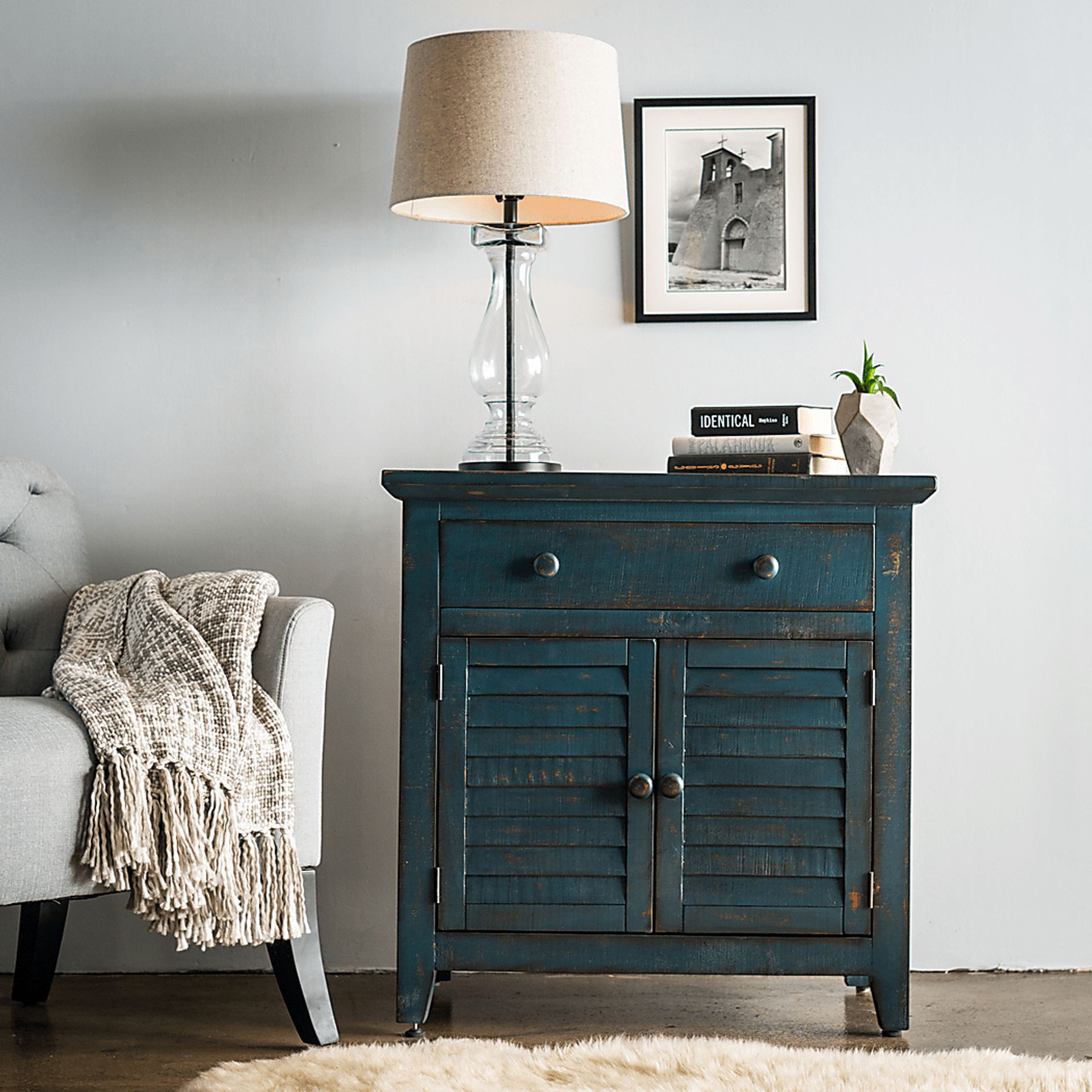 Basilwood Blue Accent Cabinet - Image 7