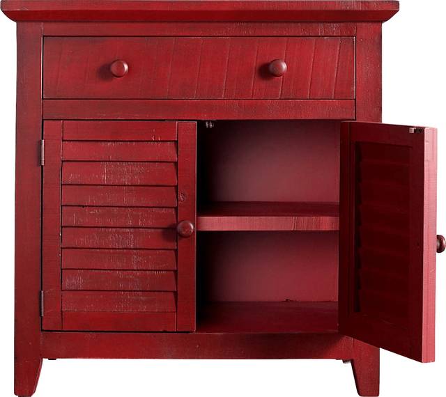 Basilwood Red Accent Cabinet - Thumbnail - Image 2