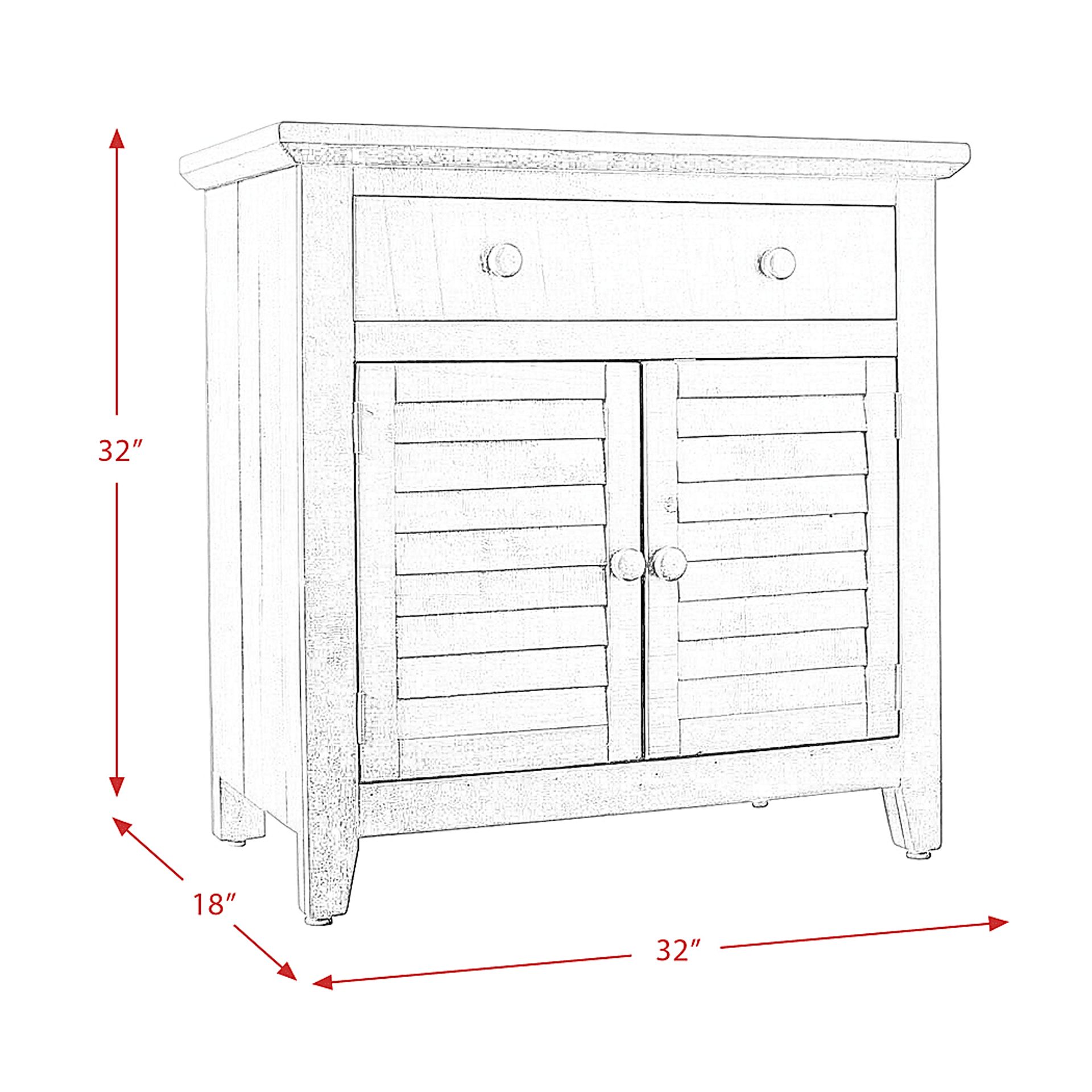 Basilwood Red Accent Cabinet - Image 7