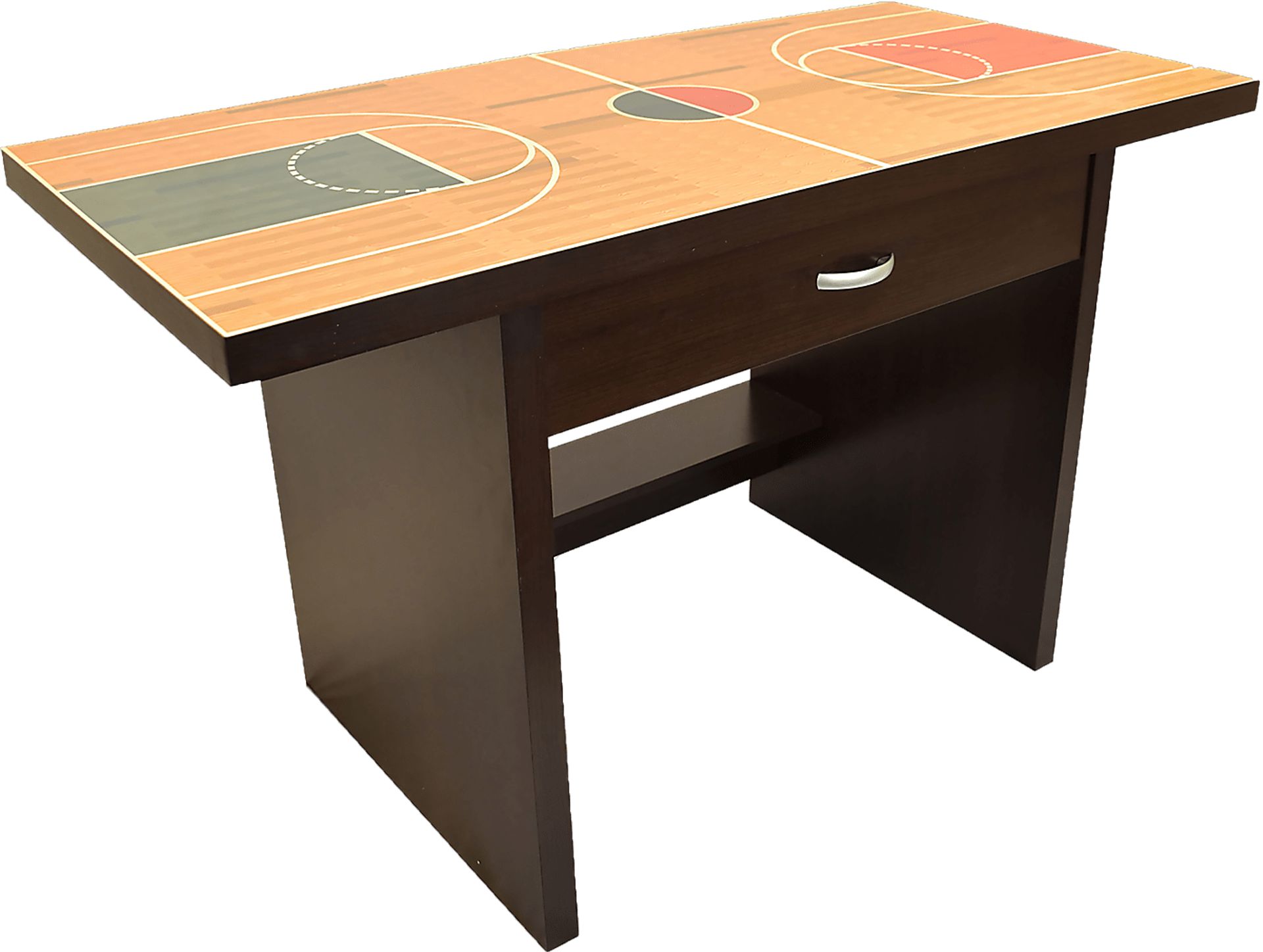Basketball Court Yellow Desk with Shelf - Image 1