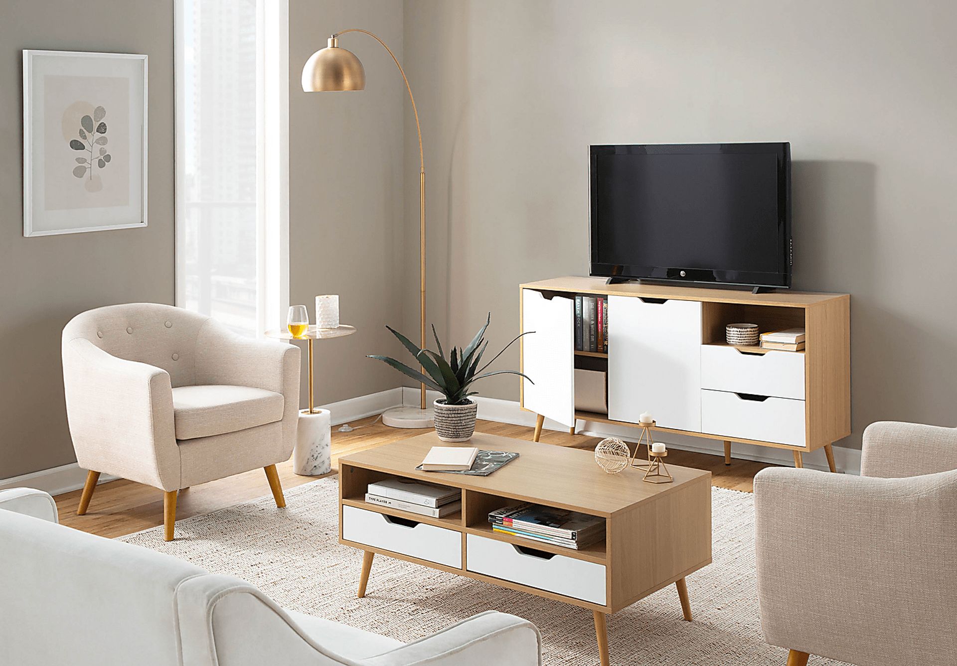 Bastella Natural Coffee Table - Image 8