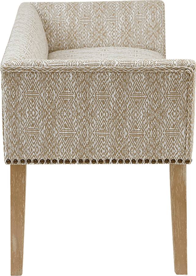Bastgone Taupe Accent Bench - Thumbnail - Image 3
