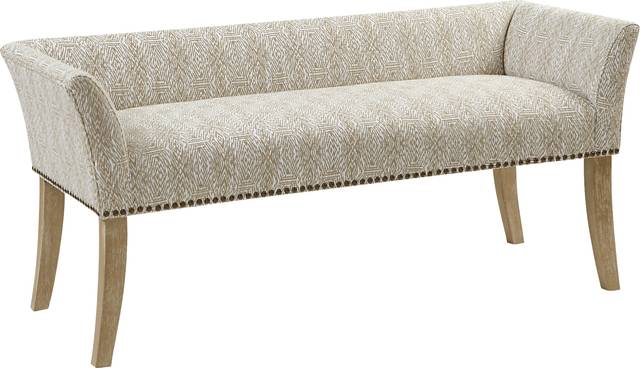 Bastgone Taupe Accent Bench - Thumbnail - Image 1