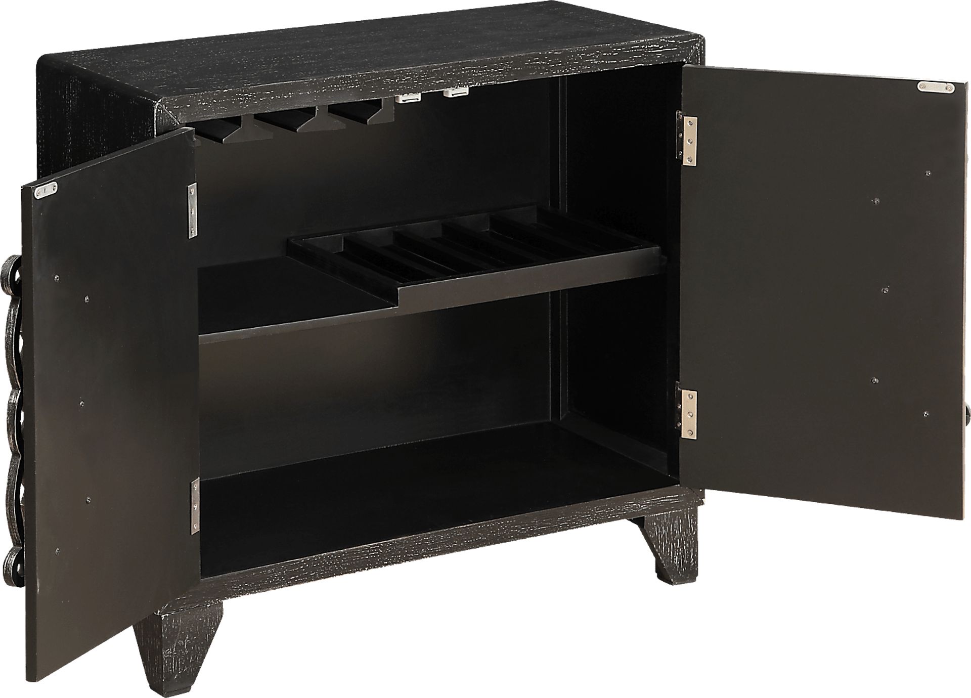 Bastion Black Accent Cabinet - Image 3