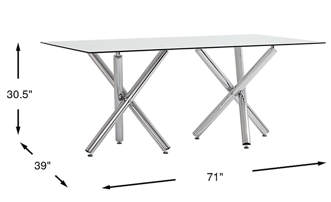 Bastone Silver Dining Table