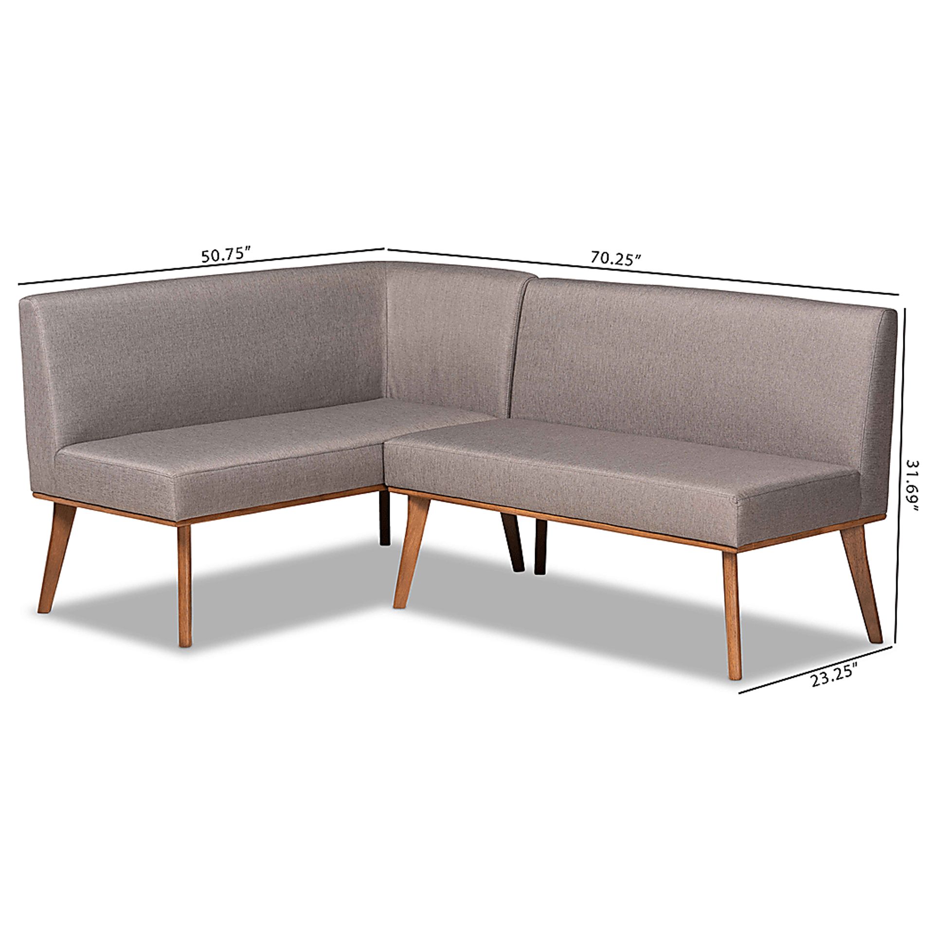 Bataan Gray 2 Pc Bench - Image 8