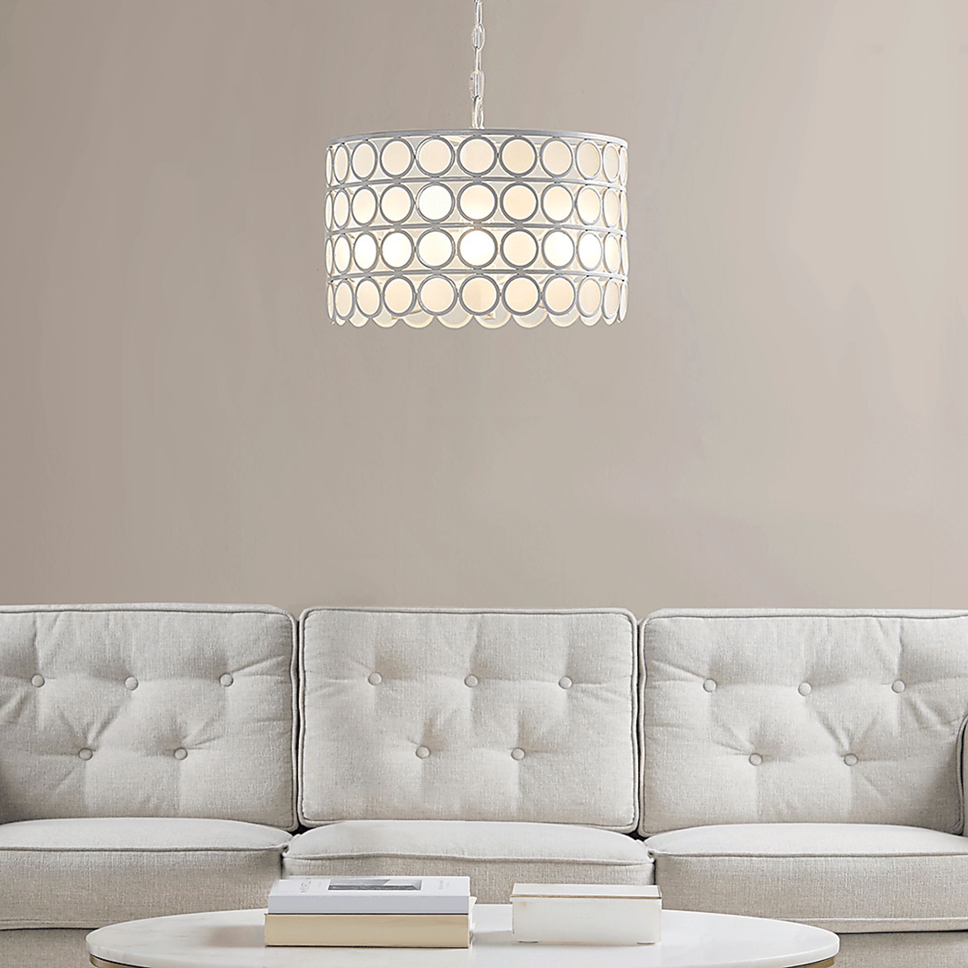 Bates Edge White Chandelier - Image 2