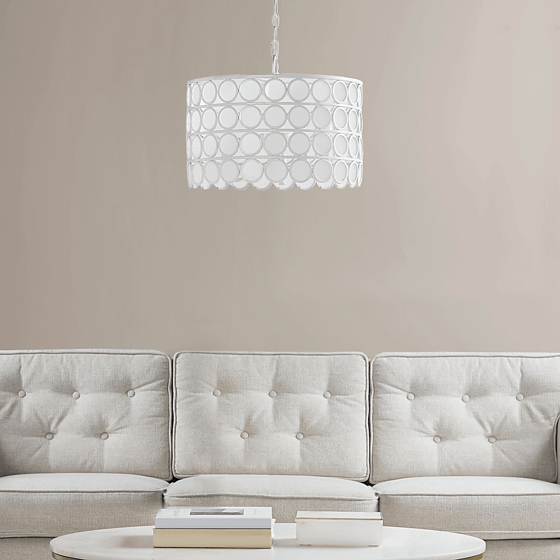 Bates Edge White Chandelier - Image 3