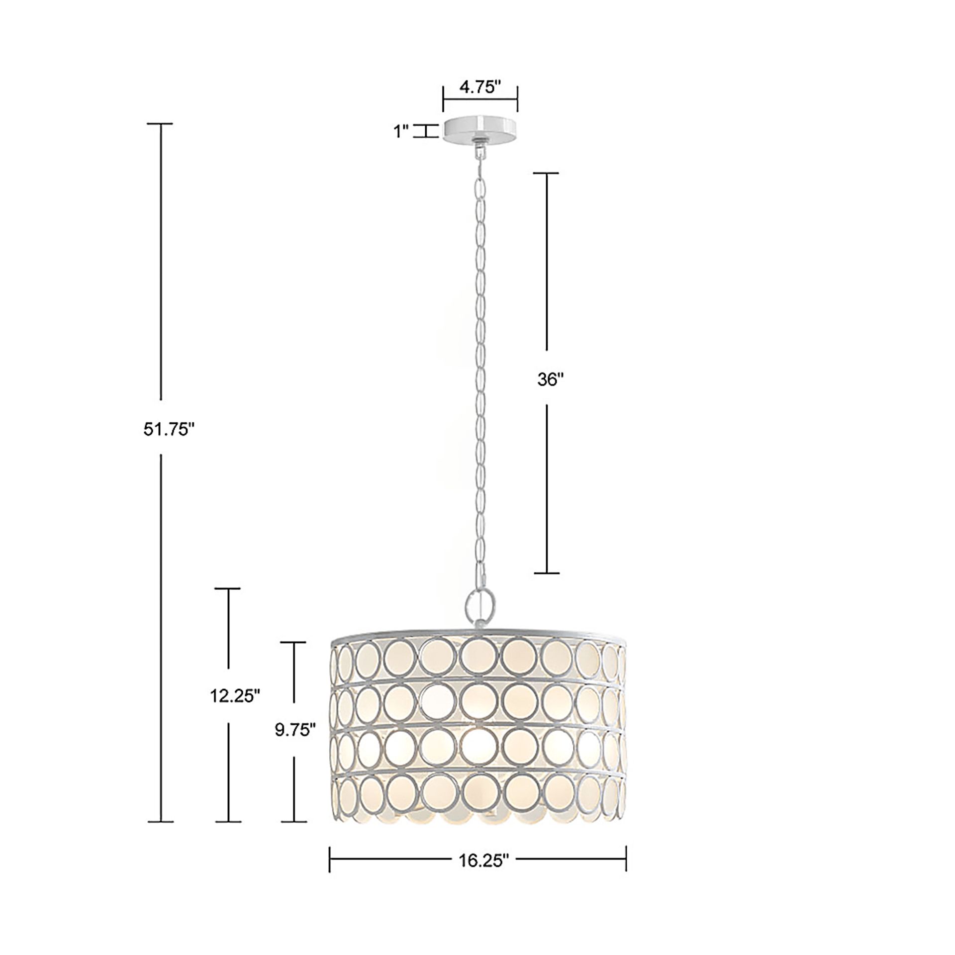 Bates Edge White Chandelier - Image 5