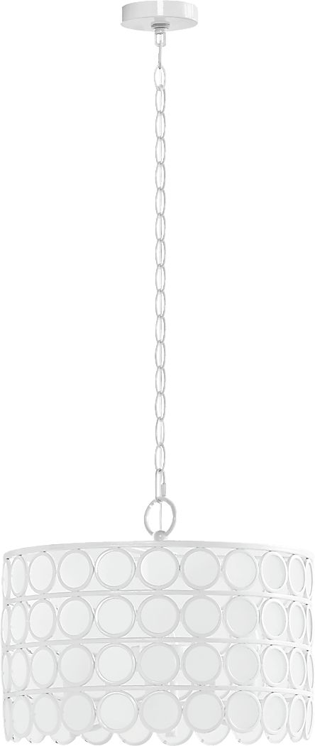 Bates Edge White Chandelier