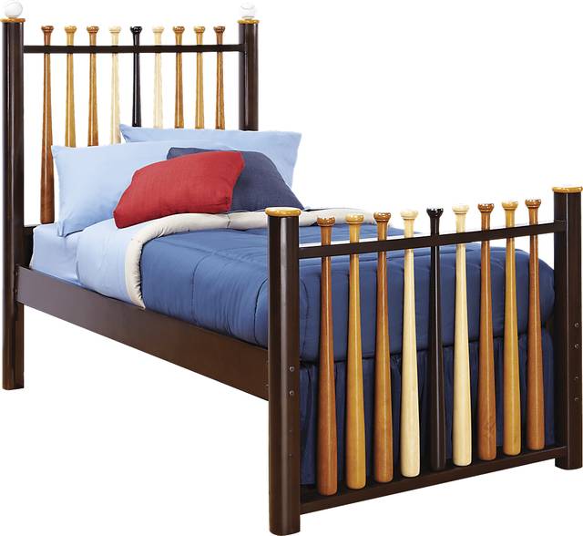 Batter Up Cherry 3 Pc Twin Baseball Bed - Thumbnail - Image 1