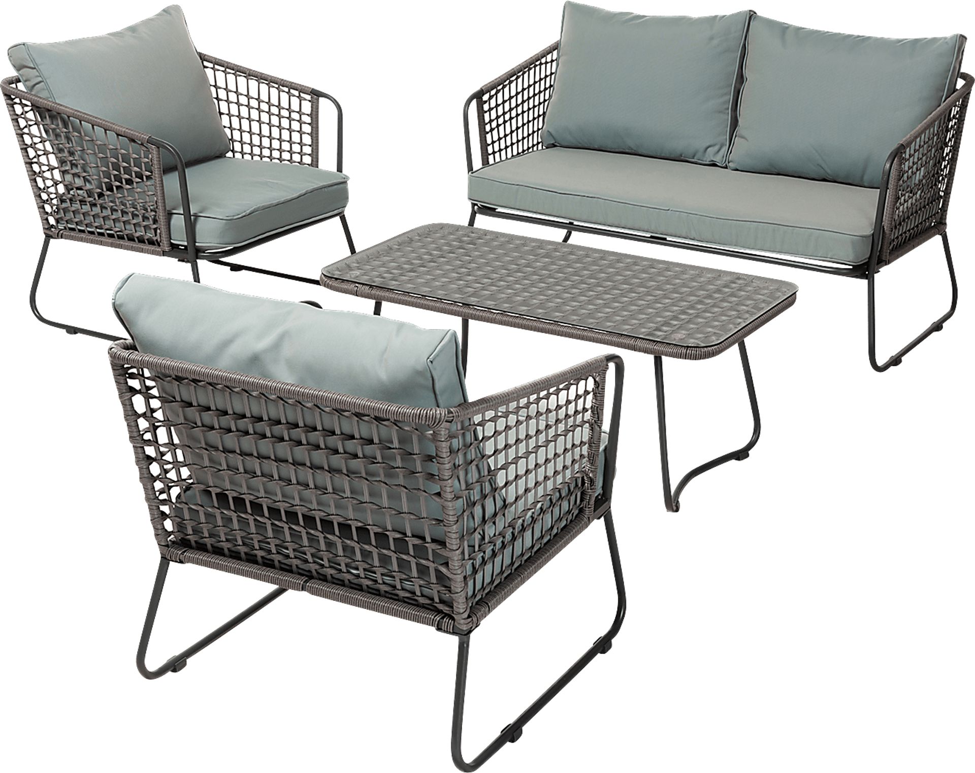 Battersea Gray 4 Pc Outdoor Seating Set - Image 1