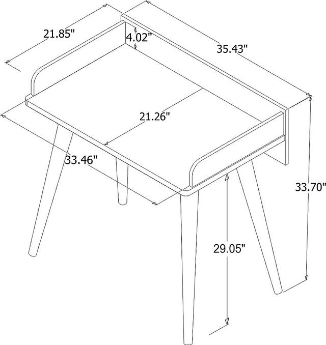 Battista Lane Cream Desk - Thumbnail - Image 9