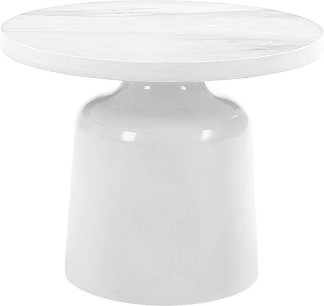 Battlebell White End Table - Thumbnail - Image 1