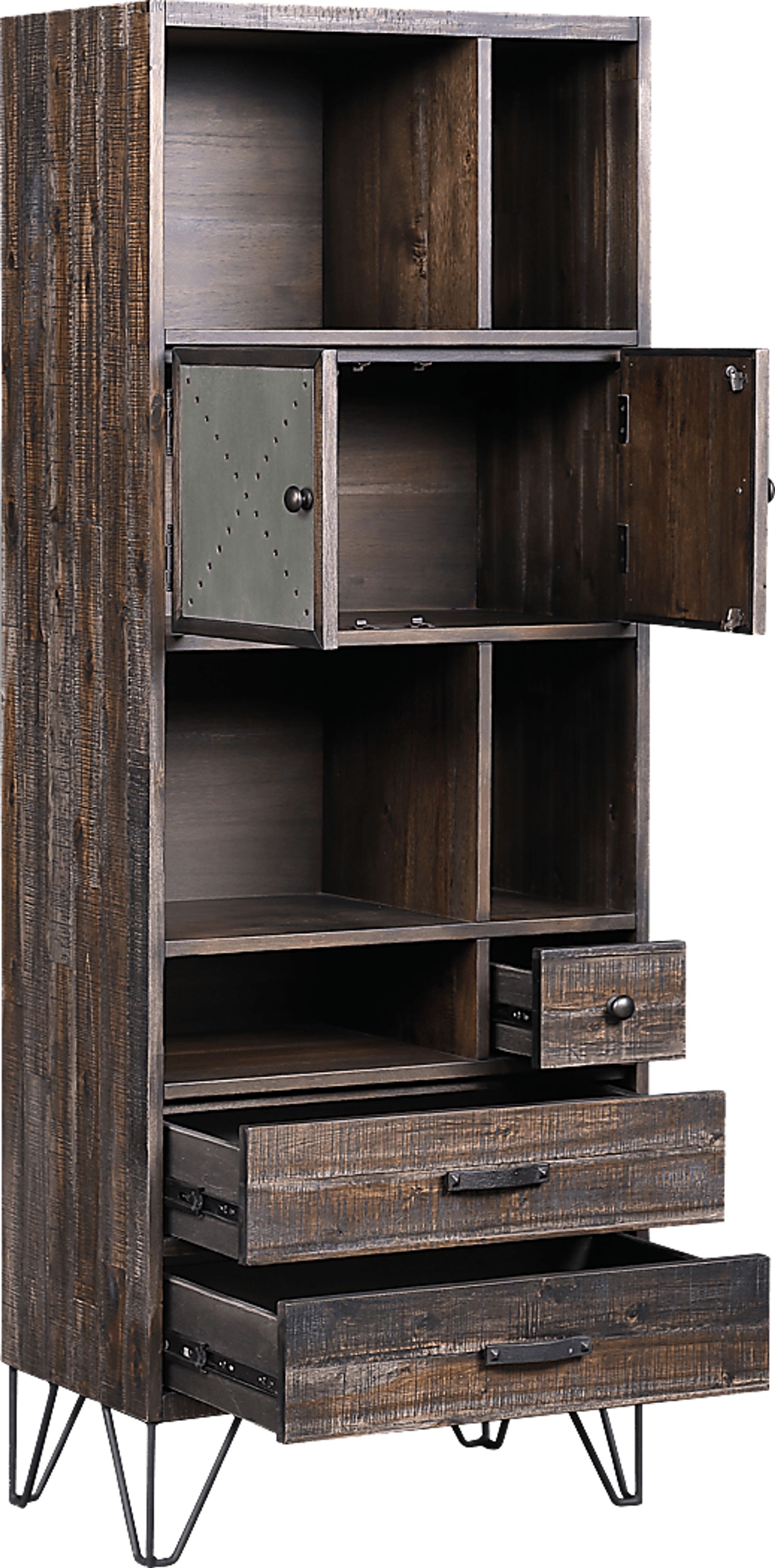 Battleoak Brown Bookcase - Image 3