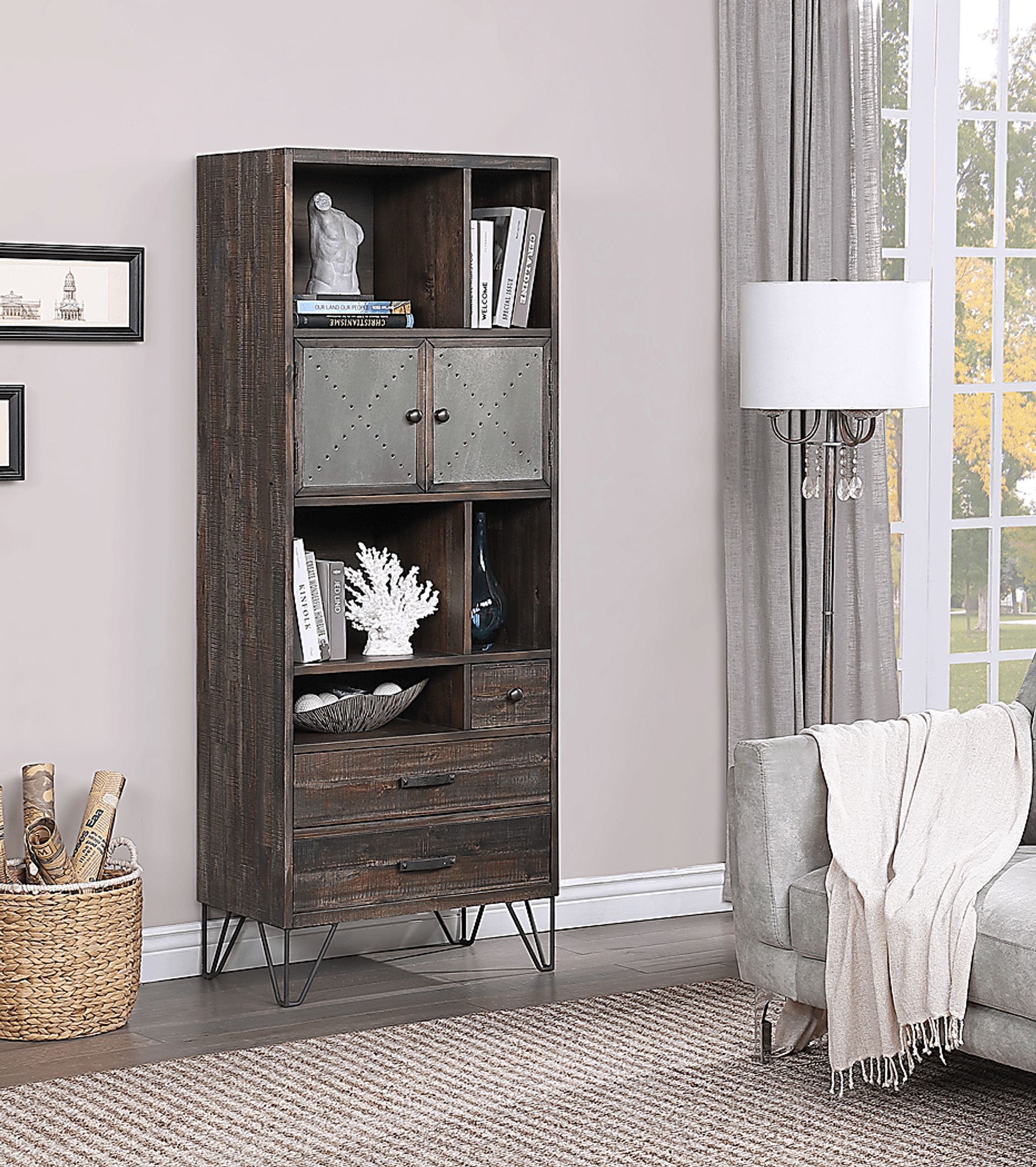 Battleoak Brown Bookcase - Image 4