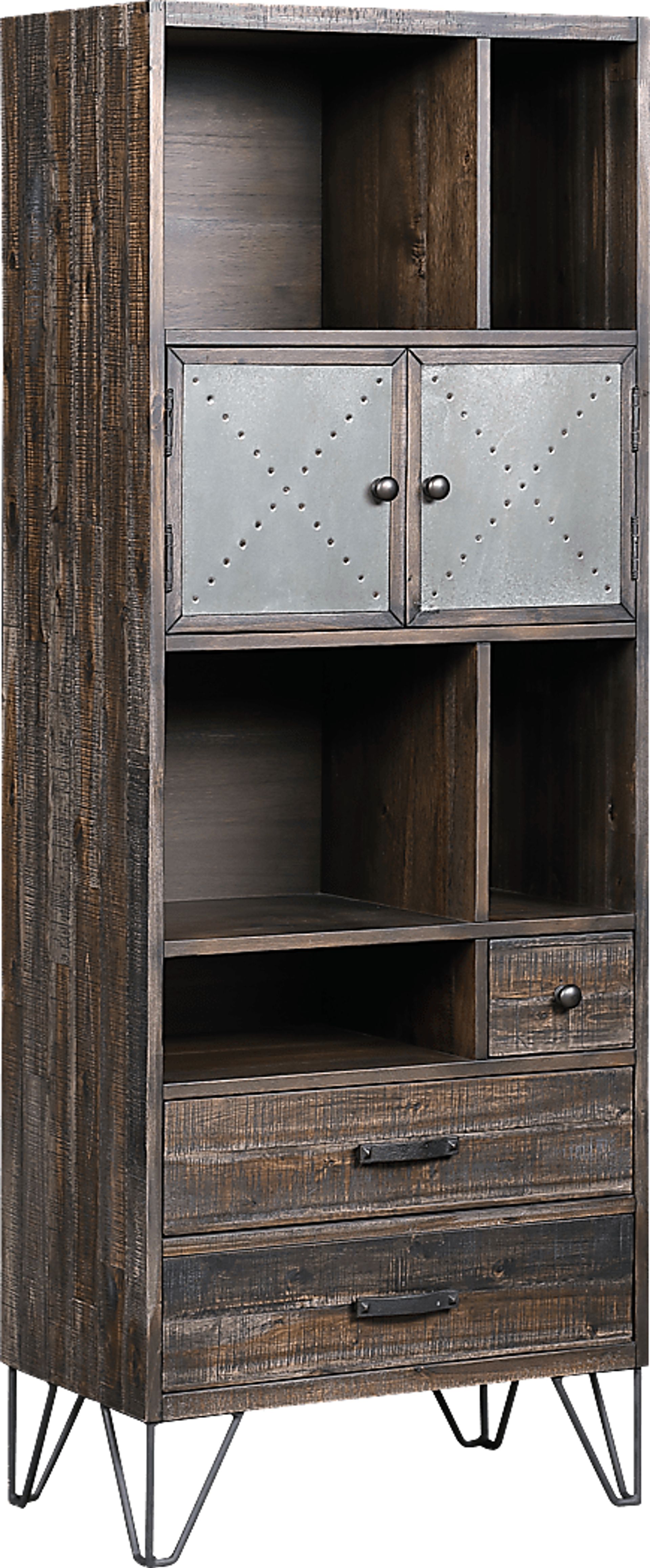 Battleoak Brown Bookcase - Image 1
