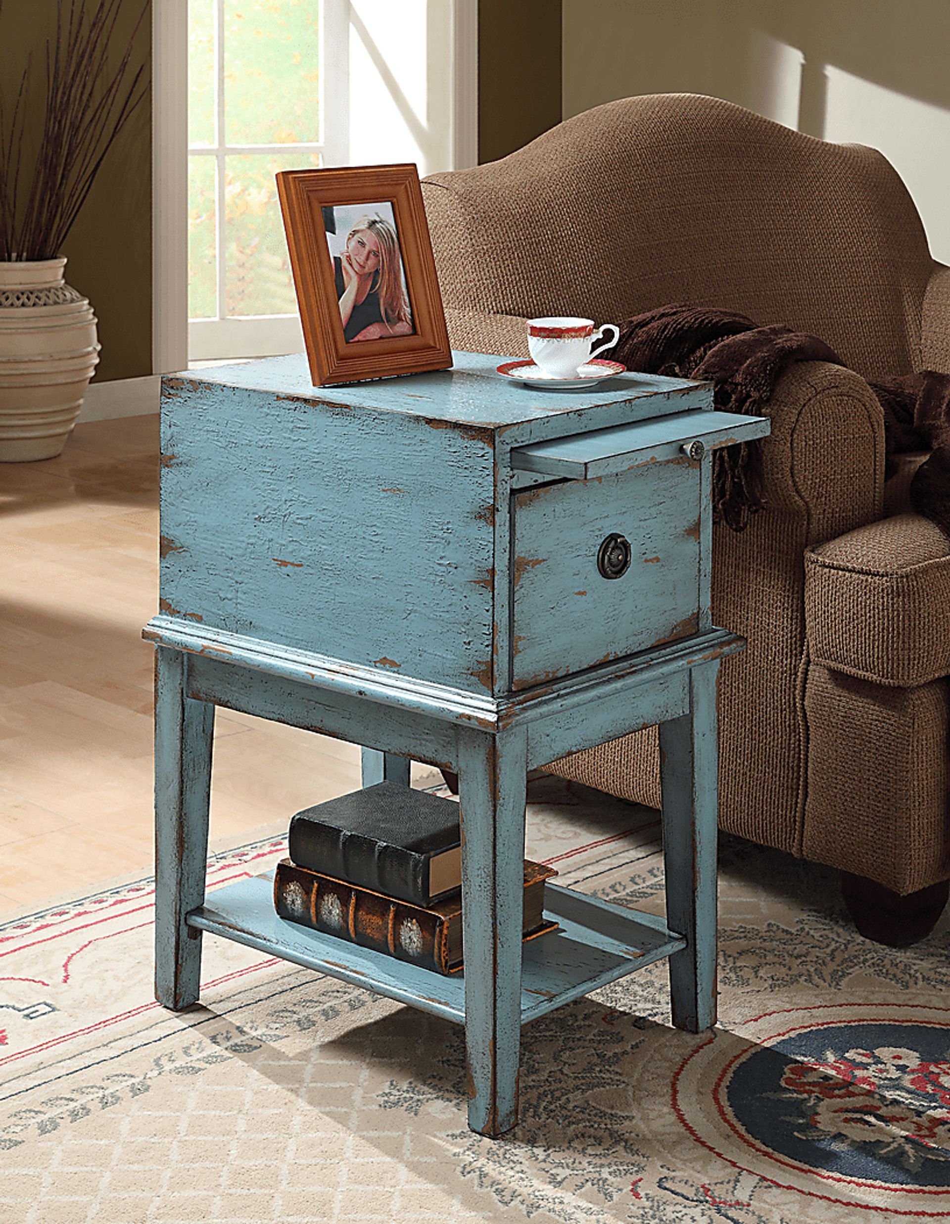 Battletown Blue Chairside Table - Image 2