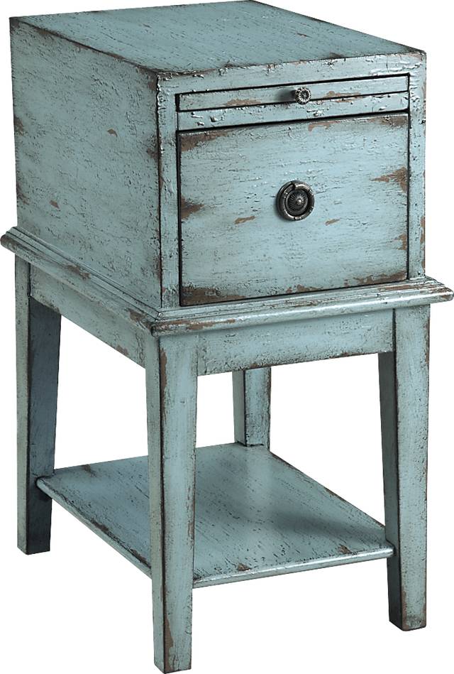 Battletown Blue Chairside Table - Thumbnail - Image 1