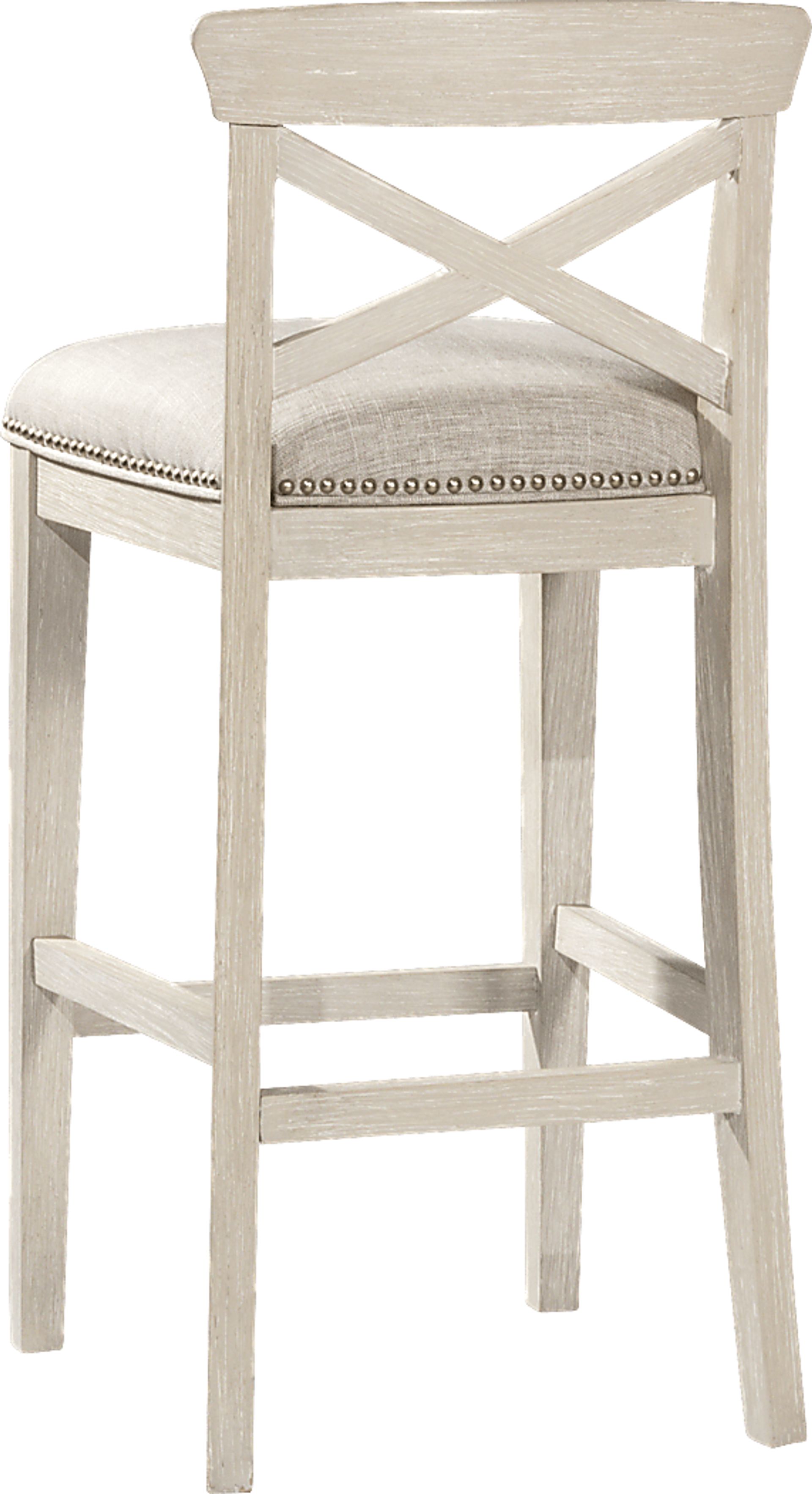 Battsford White Barstool, Set of 2 - Image 3