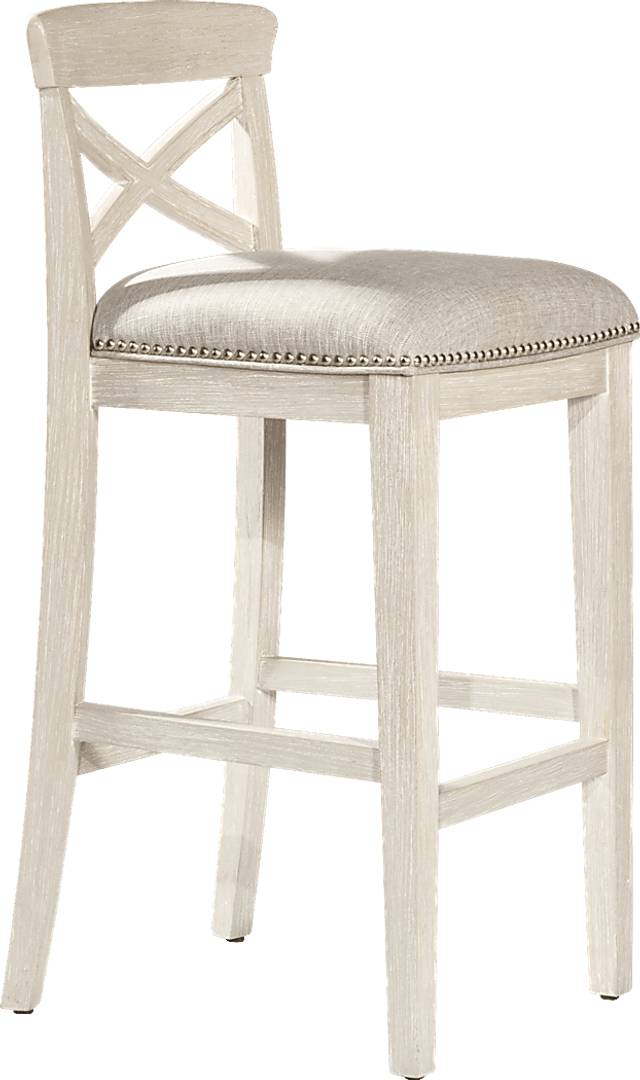 Battsford White Counter Height Stool, Set of 2 - Thumbnail - Image 2