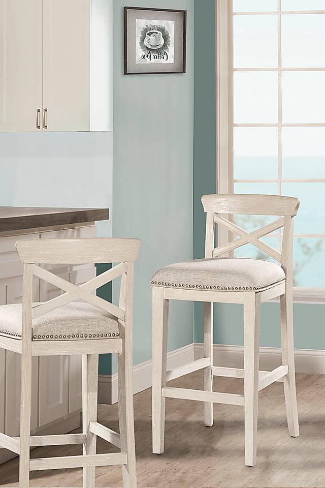 Battsford White Counter Height Stool, Set of 2 - Thumbnail - Image 8