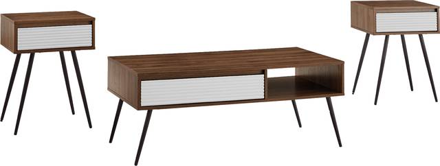 Bauerle White Cocktail Table Set - Thumbnail - Image 1