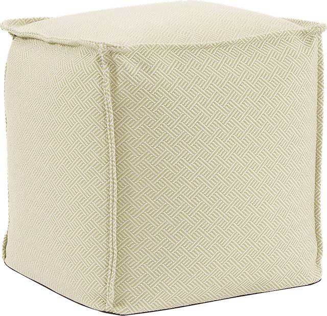 Bauman Beige Pouf - Thumbnail - Image 1