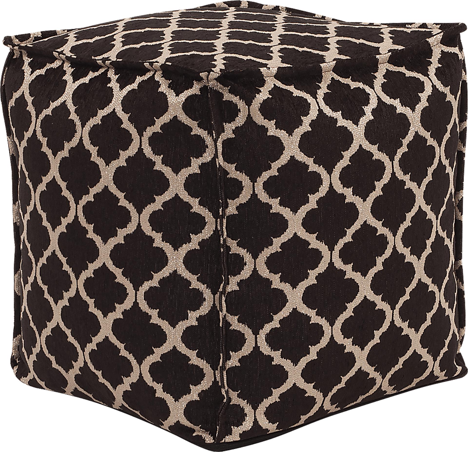 Bauman Black Pouf
