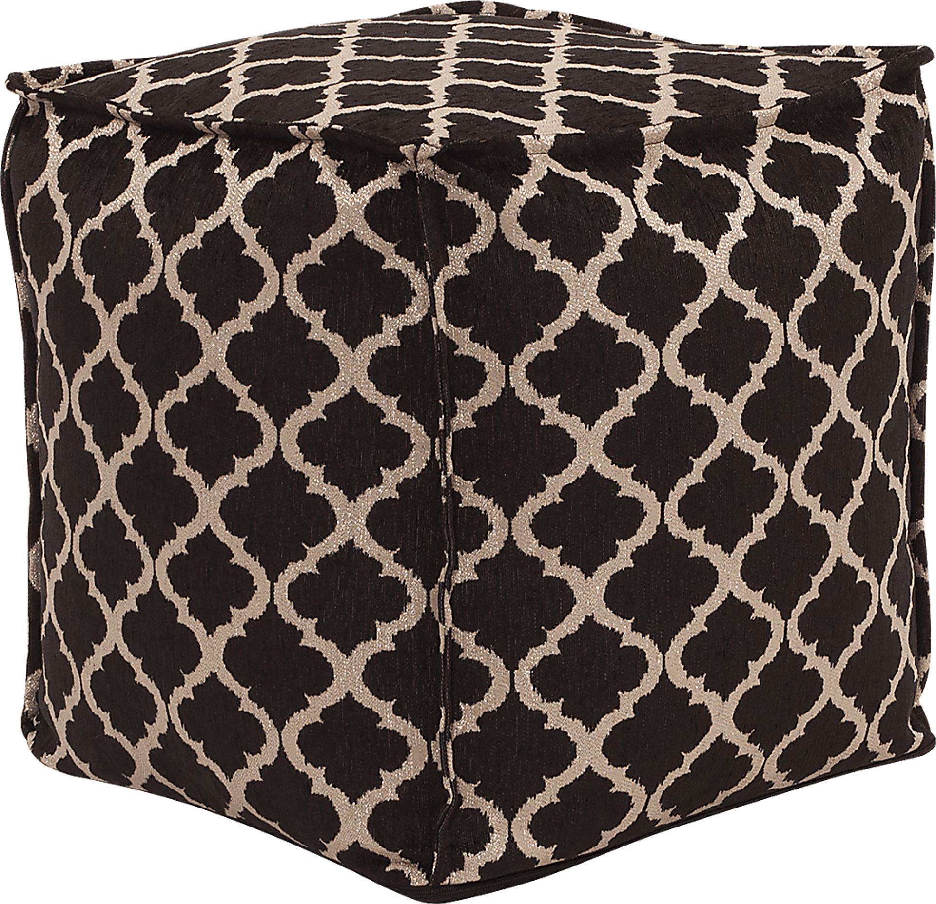 Bauman Black Pouf - Image 1