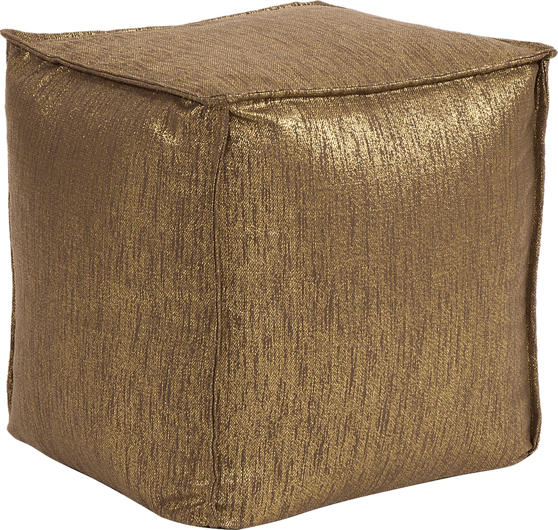 Bauman Brown Pouf - Image 1