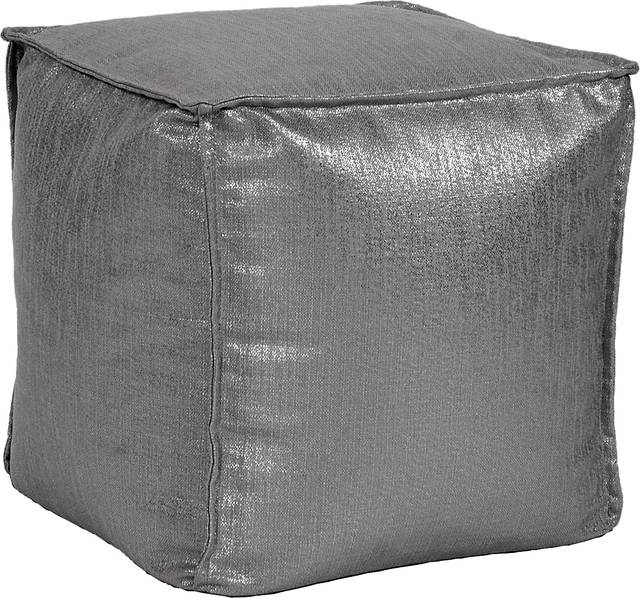 Bauman Dark Gray Pouf - Thumbnail - Image 1