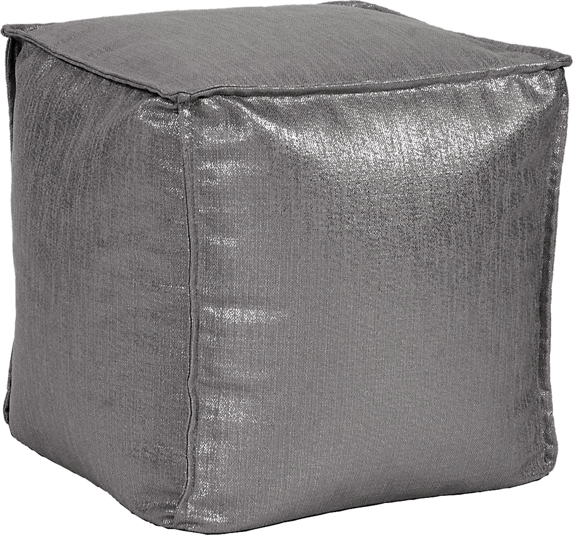 Bauman Dark Gray Pouf - Image 1