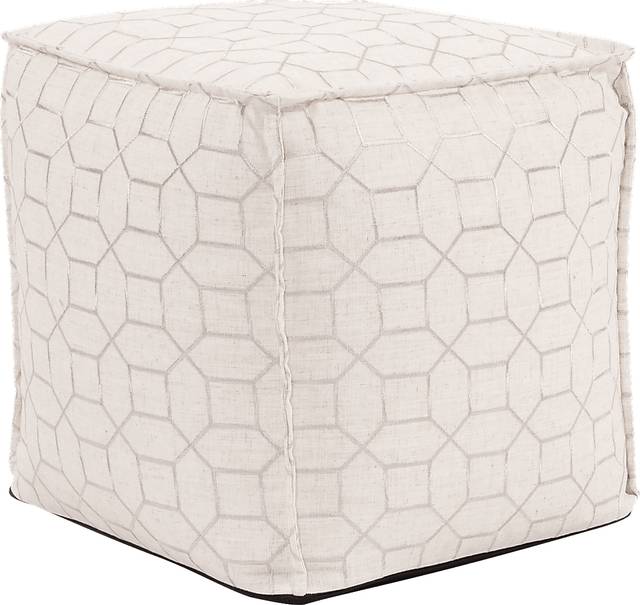 Bauman Ivory Pouf - Thumbnail - Image 1