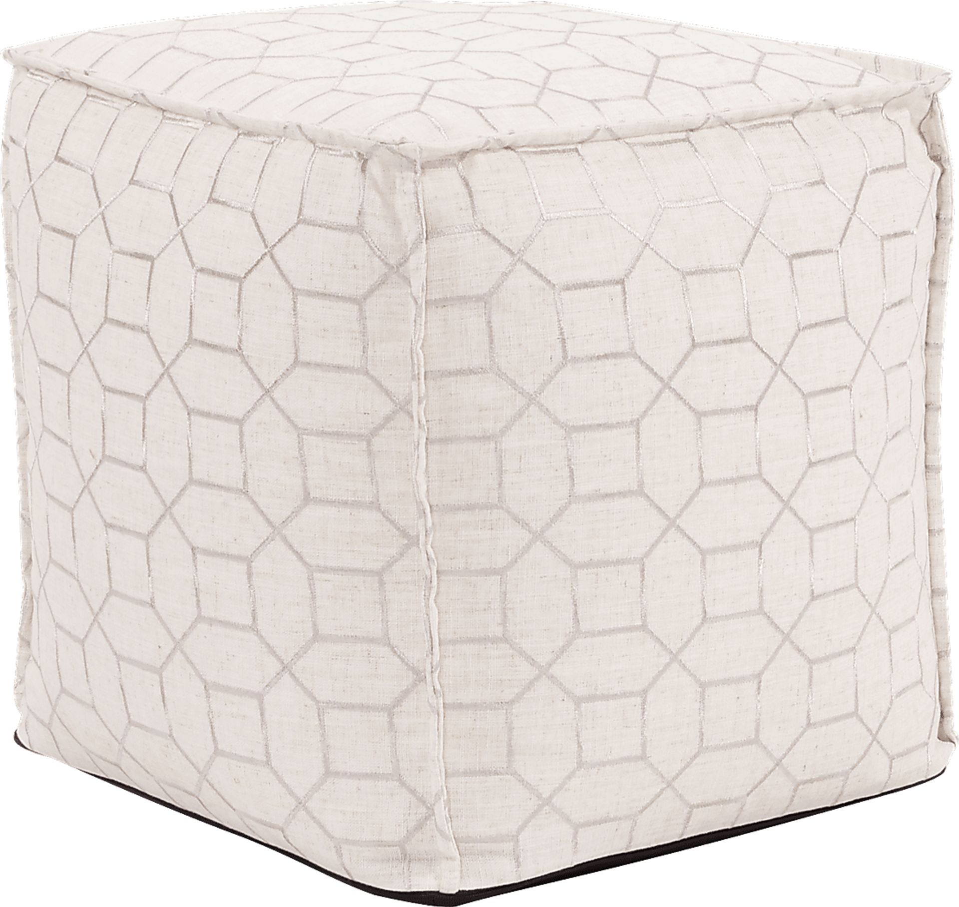 Bauman Ivory Pouf - Image 1