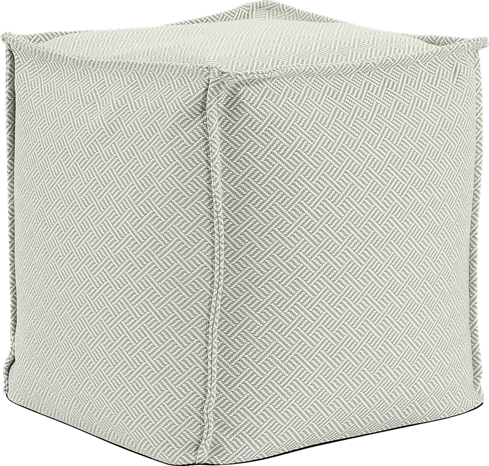 Bauman Light Blue Pouf - Image 1