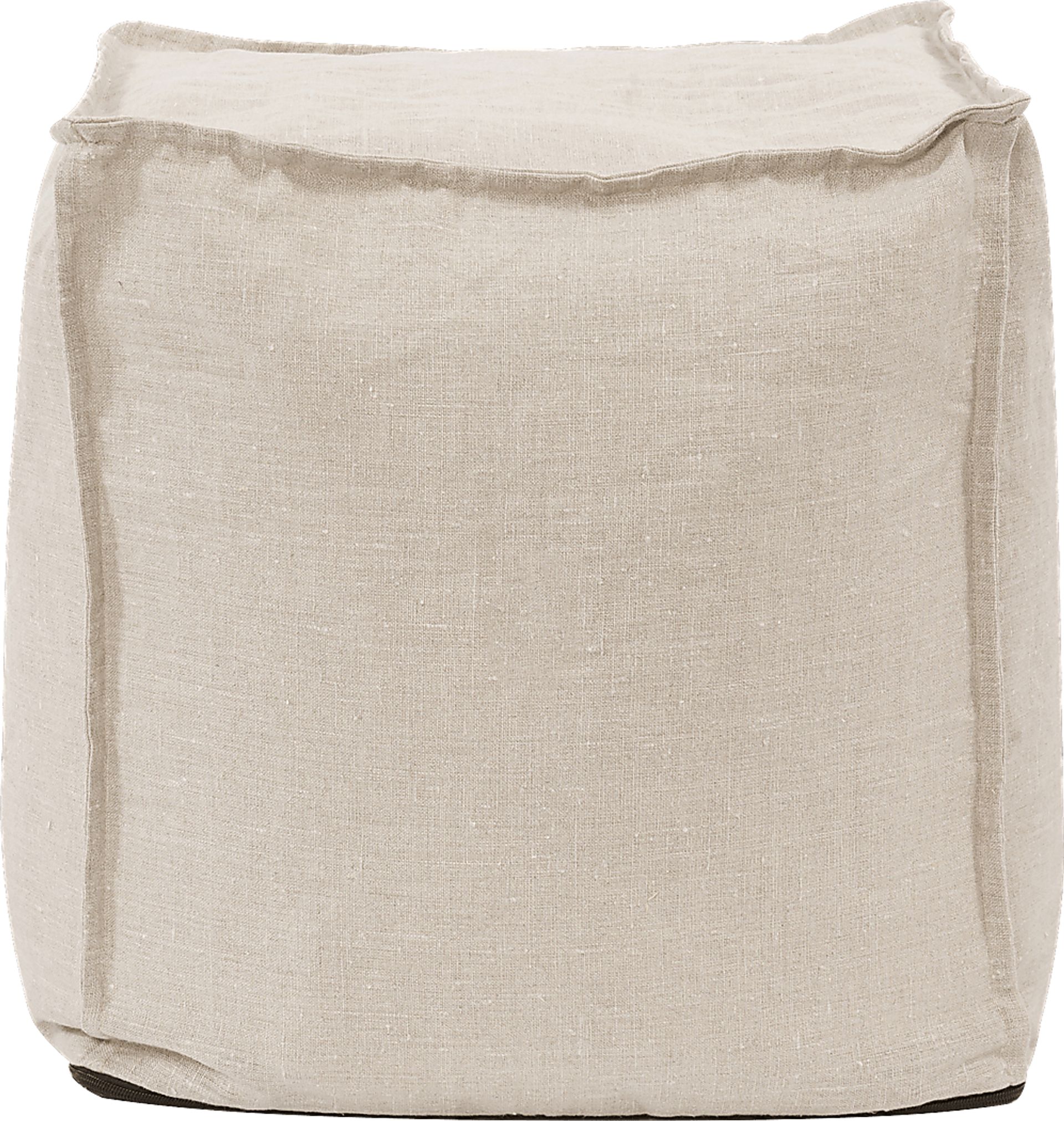 Bauman Linen Pouf - Image 2