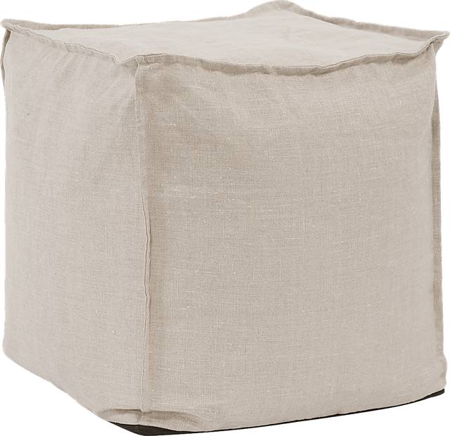 Bauman Linen Pouf - Thumbnail - Image 1