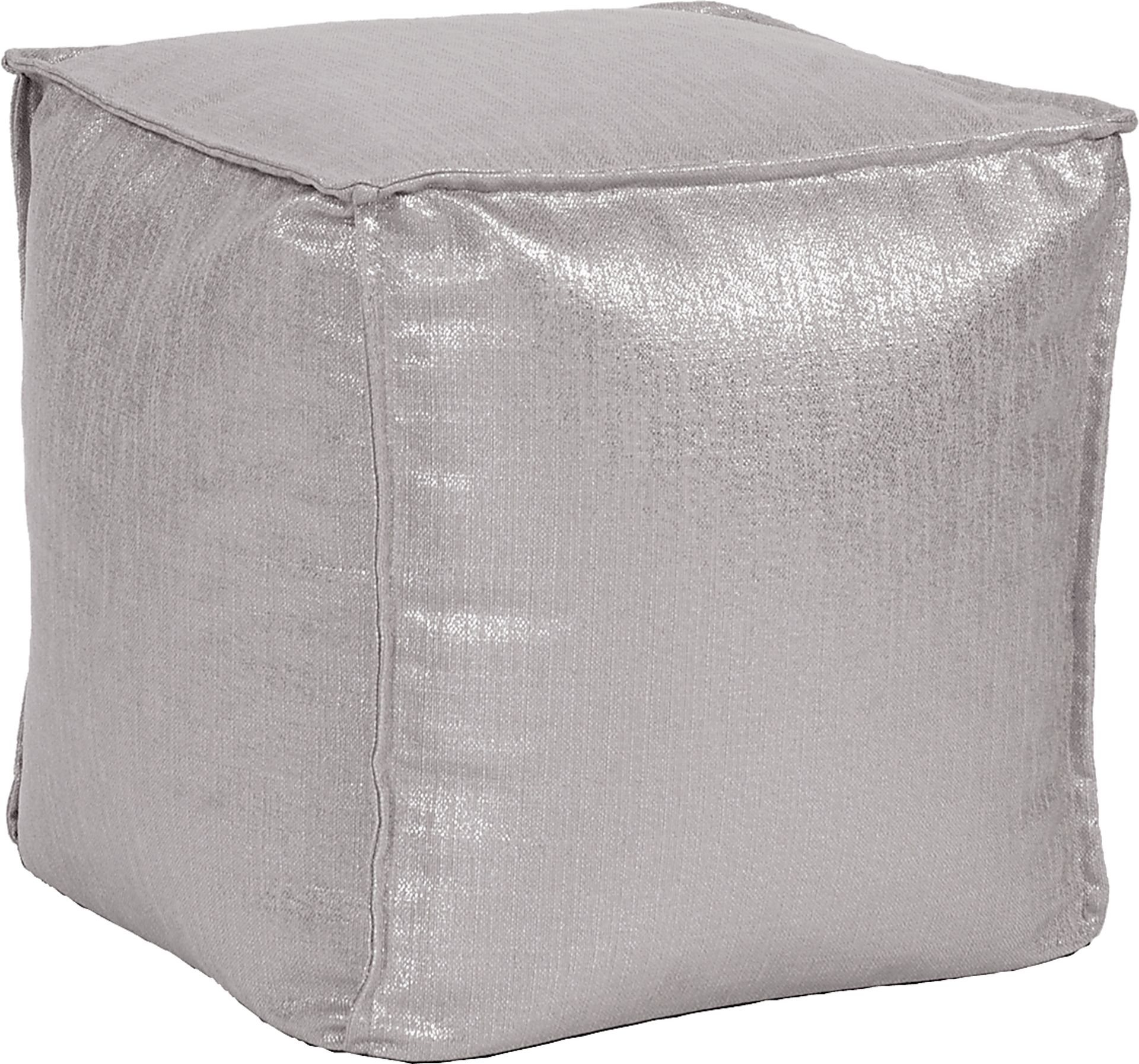 Bauman Pewter Pouf - Image 1
