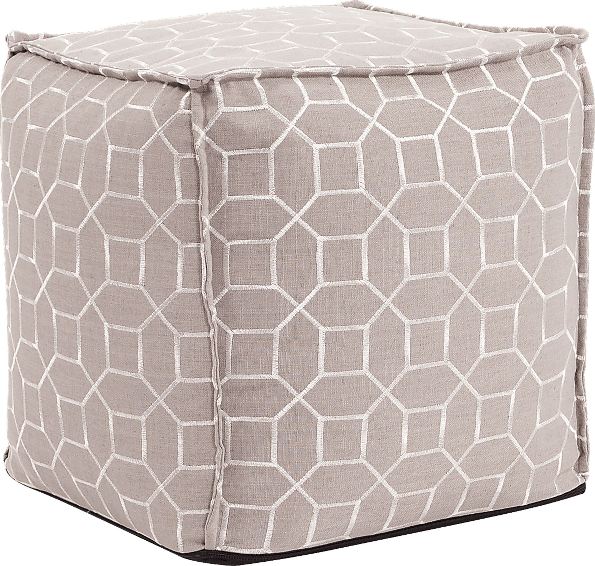 Bauman Slate Pouf - Image 1