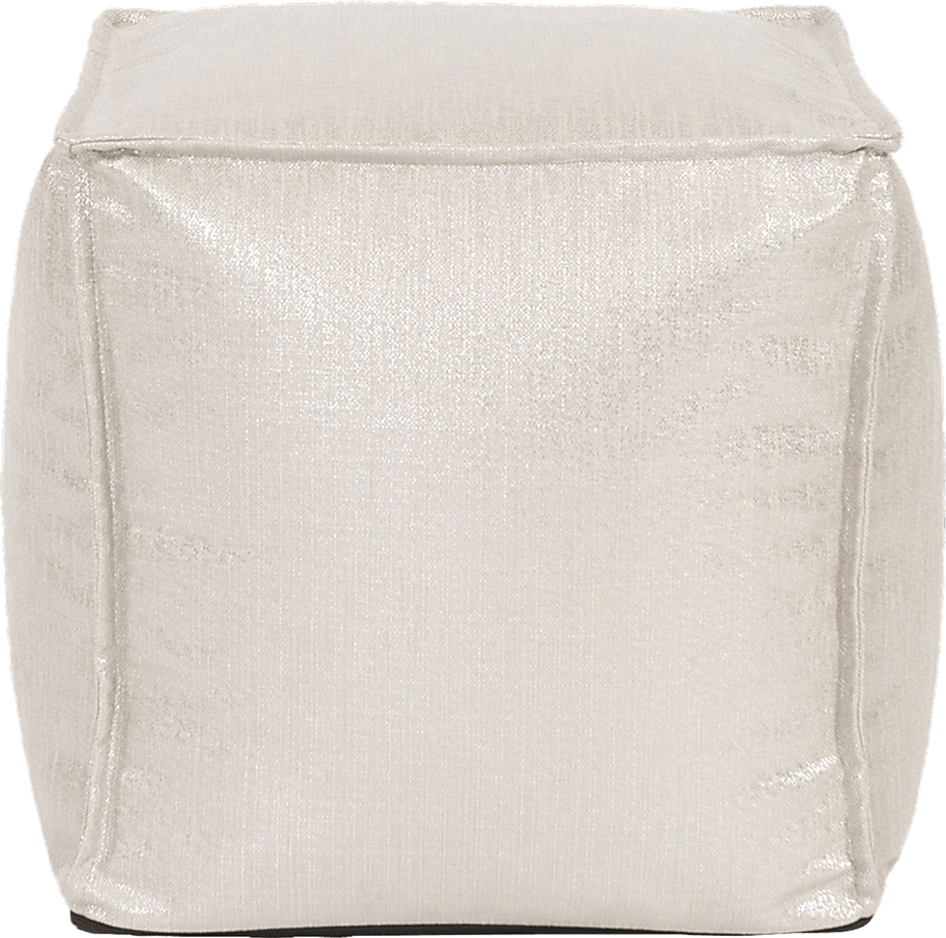 Bauman White Pouf - Image 2