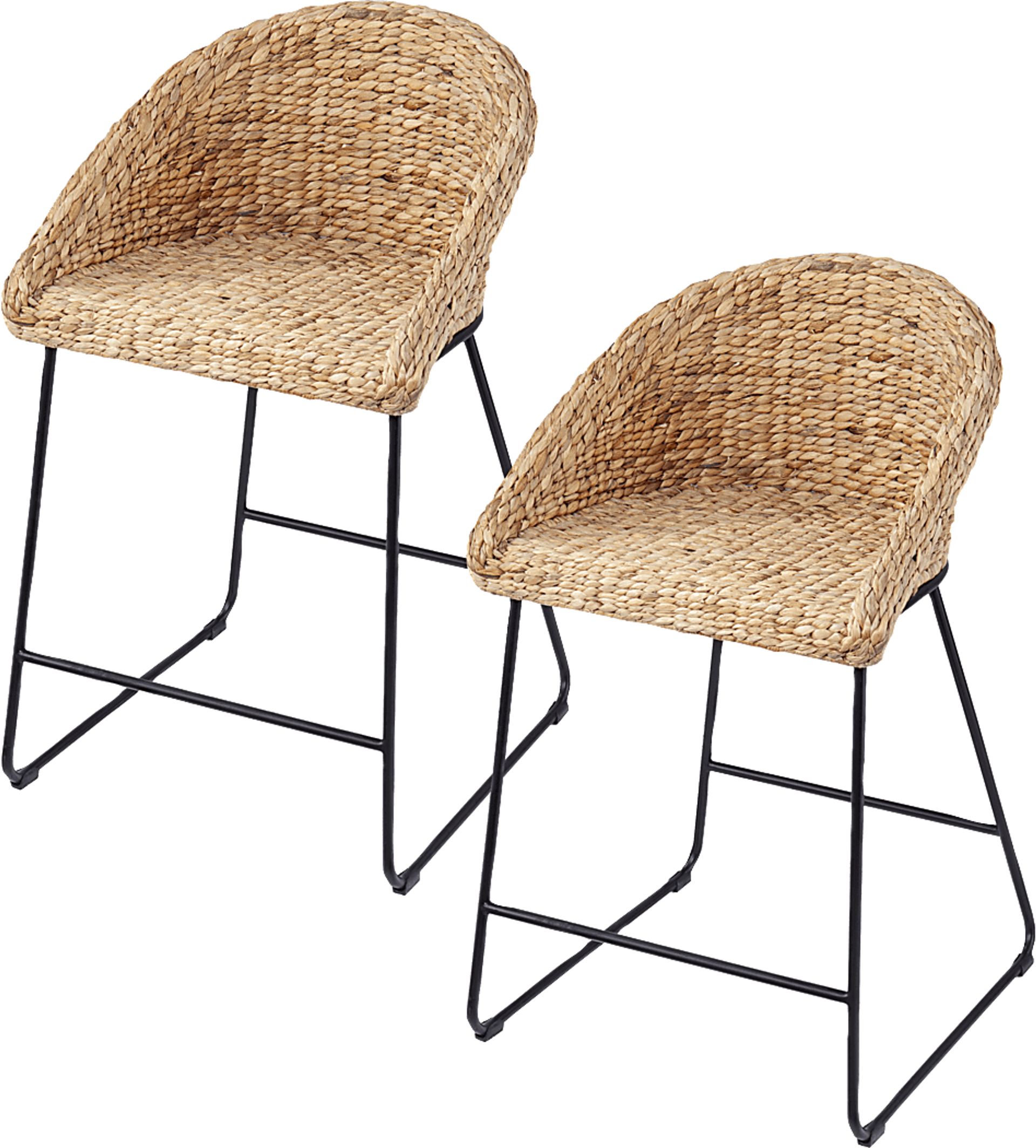 Bawell Natural Counter Height Stool, Set of 2 - Image 1