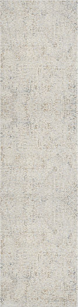 Baxmark Gray/Ivory 2'6 x 8' Runner Rug