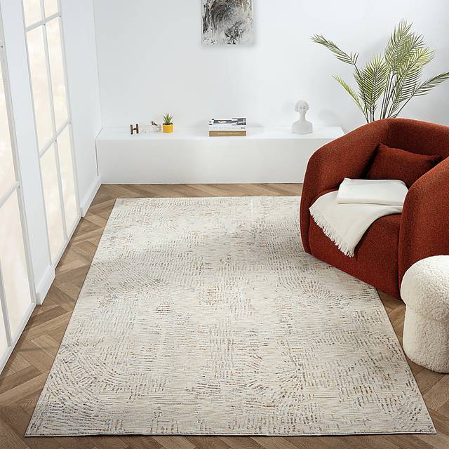 Baxmark Gray/Ivory 7'9 x 9'9 Rug - Thumbnail - Image 3