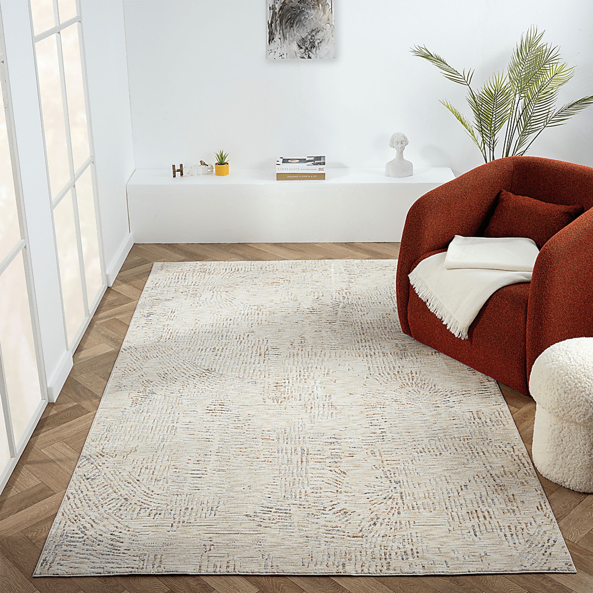 Baxmark Gray/Ivory 7'9 x 9'9 Rug - Image 3