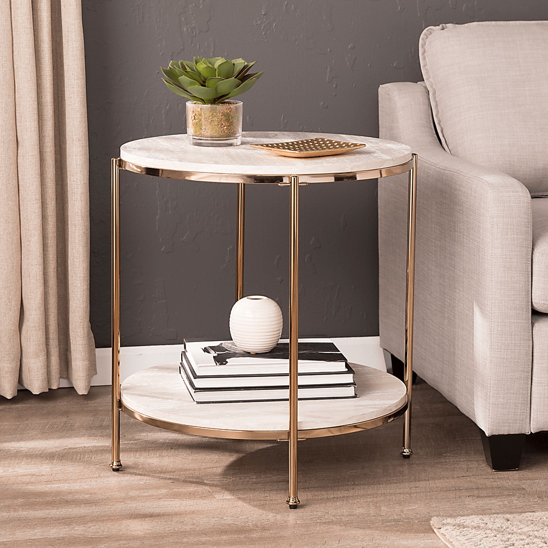 Baxside Gold End Table - Image 2