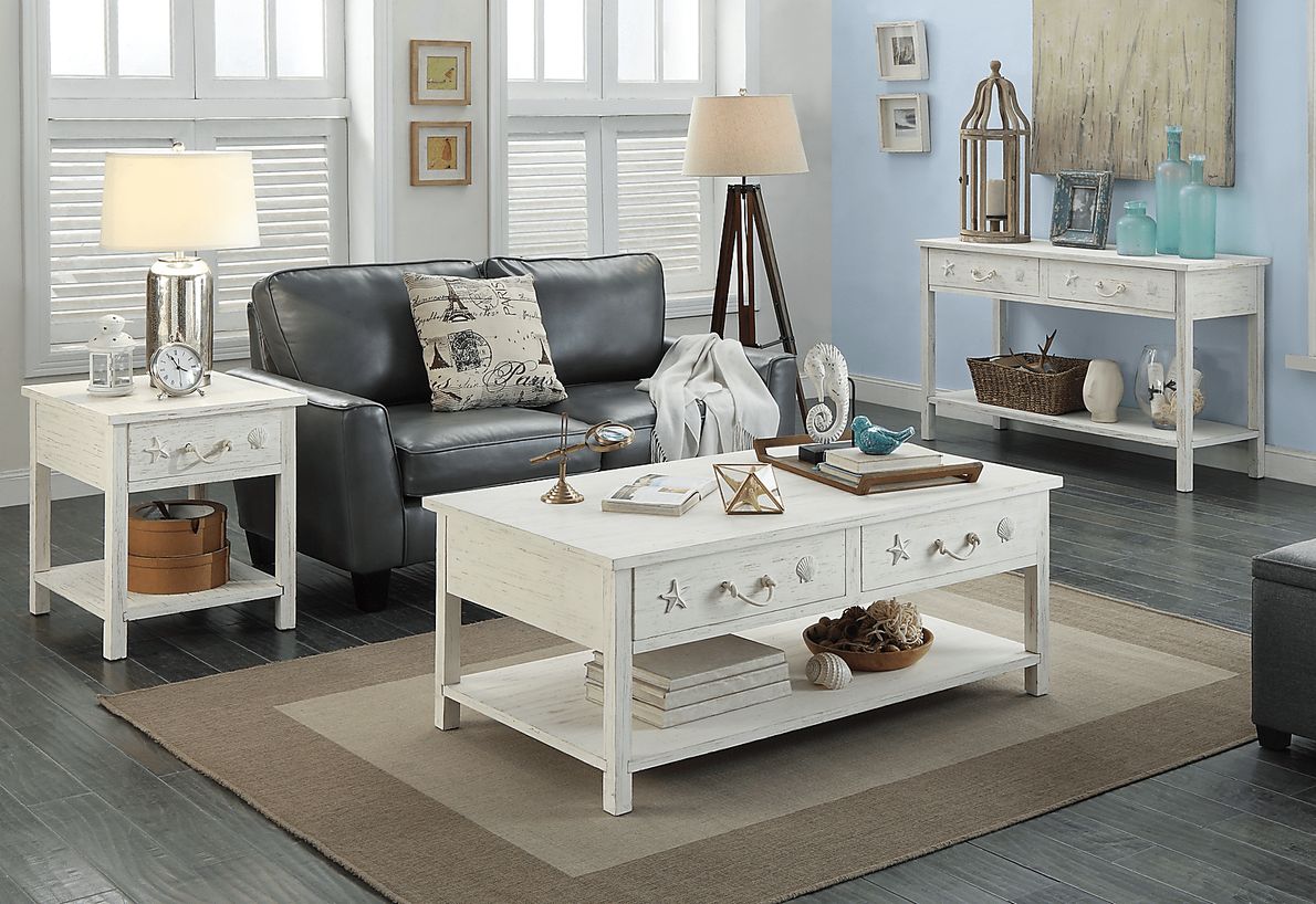 Bay Life White End Table