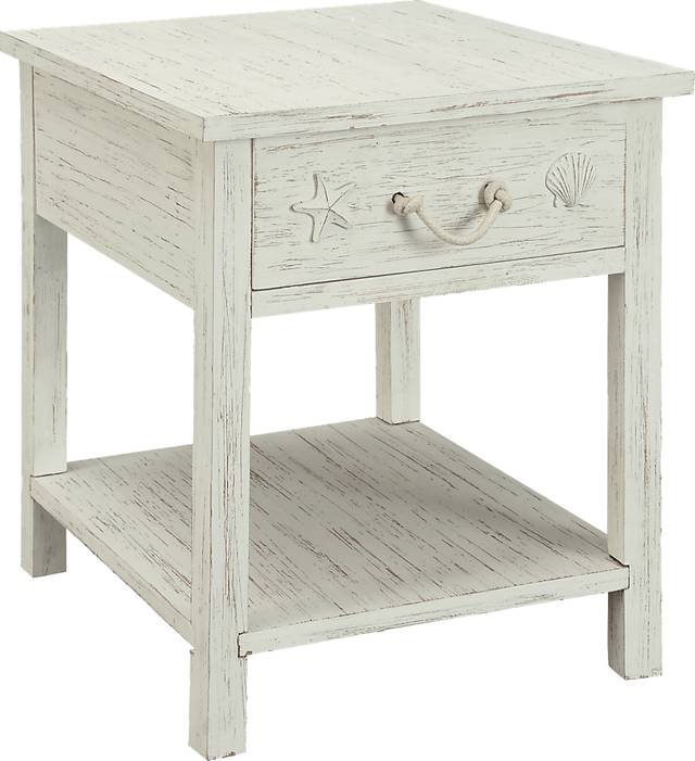 Bay Life White End Table - Thumbnail - Image 1