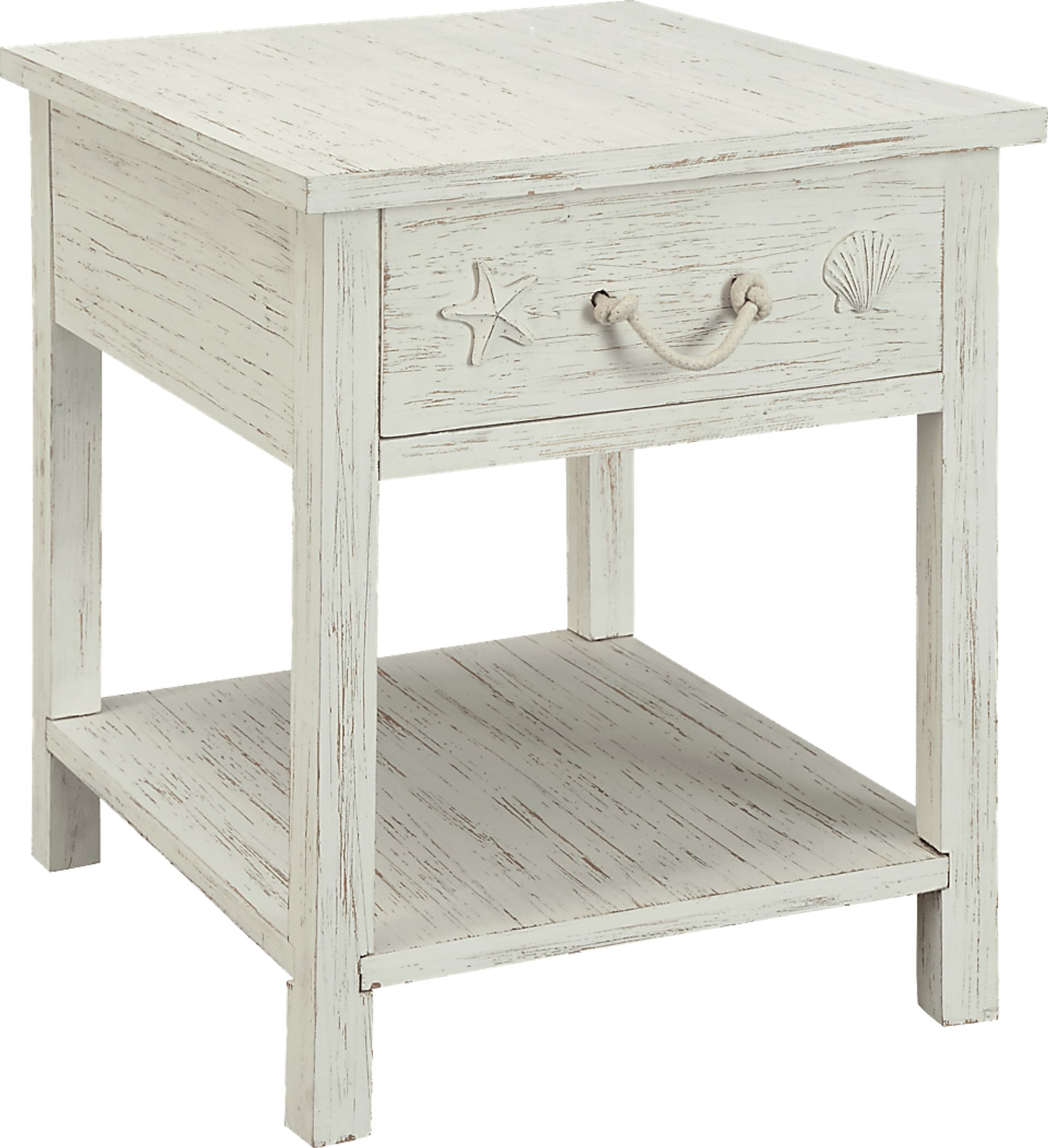 Bay Life White End Table - Image 1